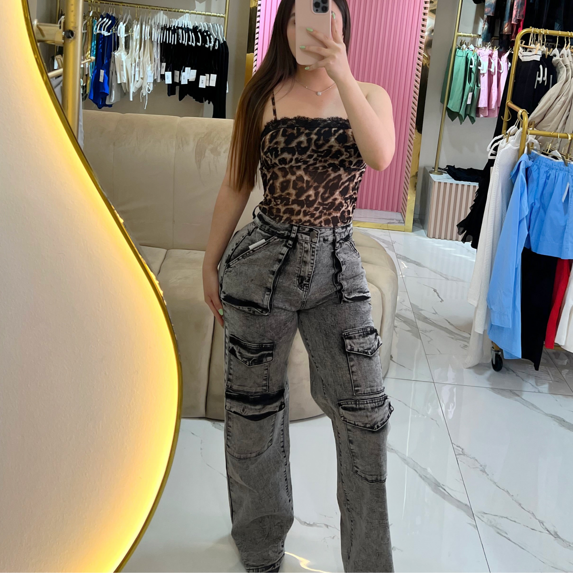 MESH LEOPARD TOP