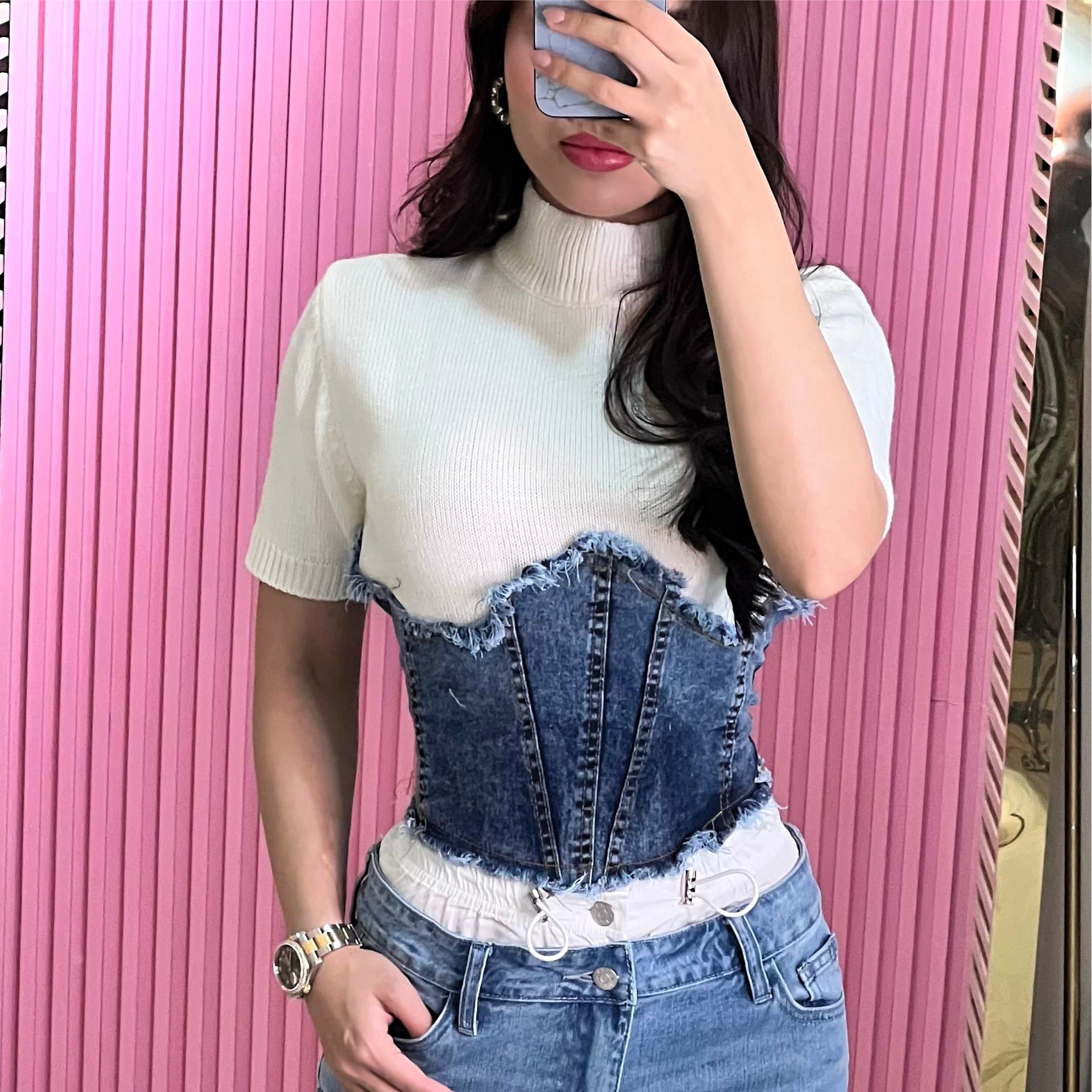 CANALÉ DENIM TOP
