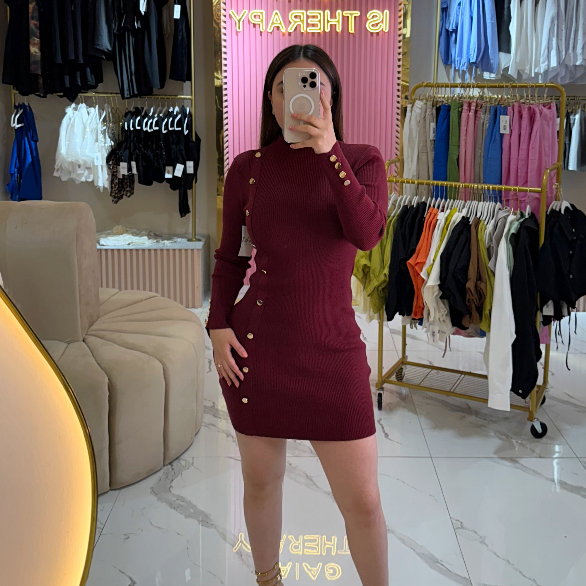 VESTIDO PUNTO BOTONES