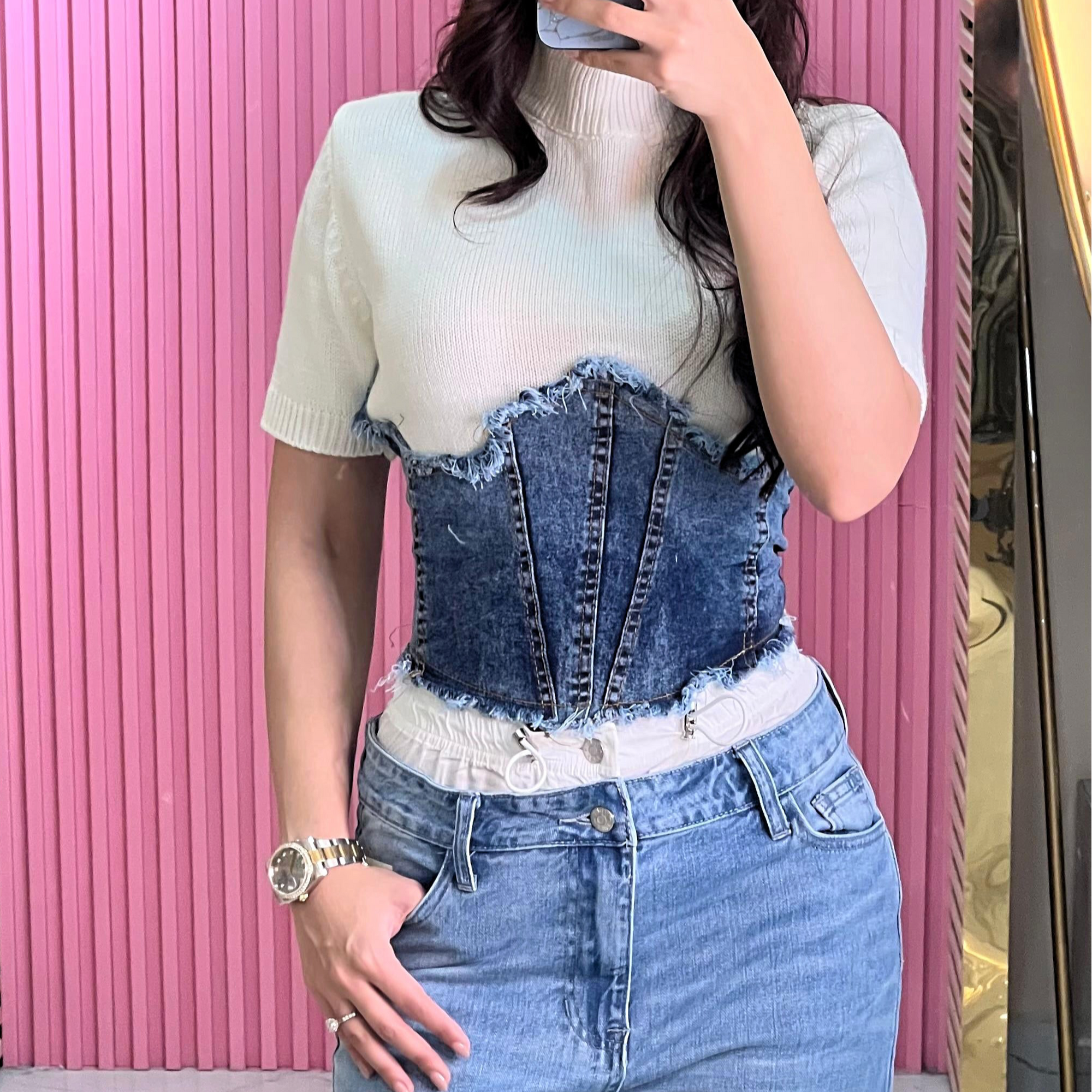 CANALÉ DENIM TOP